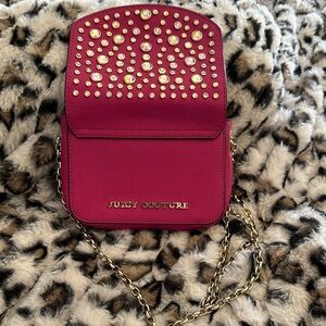 Juicy Couture Fuchsia Studded Crossbody Bag